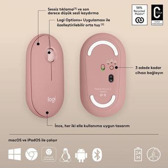 Hedef Market Pebbl M350S Mouse Pembe 910-007014