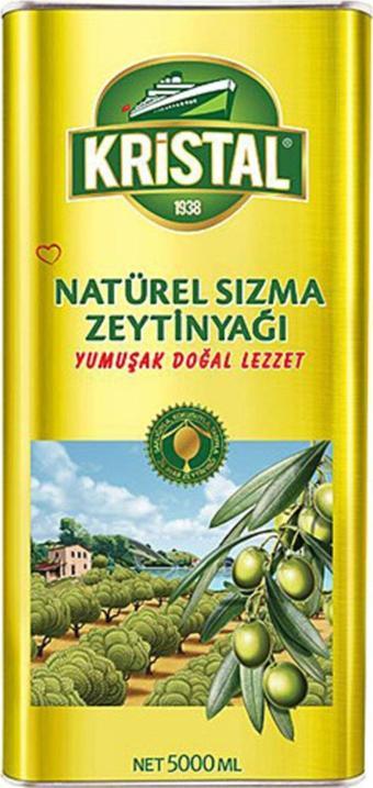 Kristal Naturel Sızma Yumuşak Doğal Zeytinyağı 5 Lt