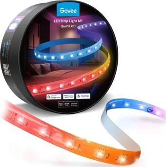 Govee LED Şerit Işık M1 5 Metre (Wi-Fi ve Bluetooth Destekli, Alexa ve Google Assistant Uyumlu) H61E