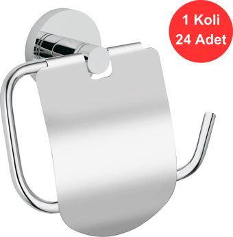 Flosoft Paslanmaz Metal Tuvalet - Wc Askılığı, Kapaklı (FT466) x 24