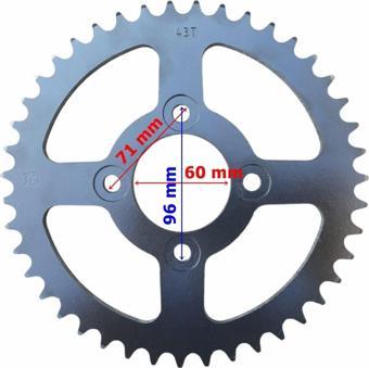 Motospartan Arka Dişli 43t Tvs Apache Rtr 200 Euro 4