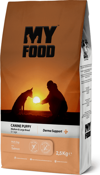 MY FOOD YAVRU KÖPEK ORTA VE BÜYÜK IRK MAMASI SOMONLU 2,5 KG