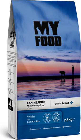 MY FOOD YETİŞKİN KÖPEK ORTA VE BÜYÜK IRK KURU MAMASI KUZULU PİRİNÇLİ 2,5 KG