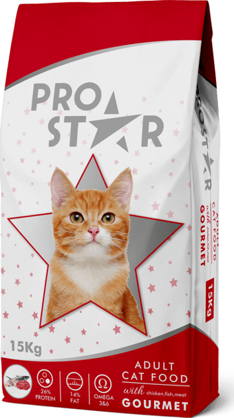 PROSTAR YETİŞKİN KEDİ KURU MAMASI GURME 15 KG