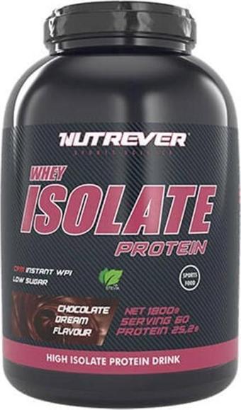 Nutrever Whey Isolate Protein Tozu 1800 Gr İzole Çikolata