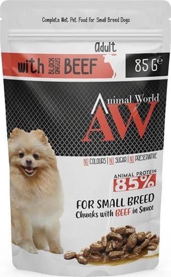 Animal World Biftekli Küçük Irk Köpek Pouch Mama 85 Gr