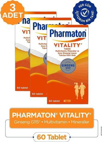 Pharmaton Vitality 60 Tablet 3 Adet