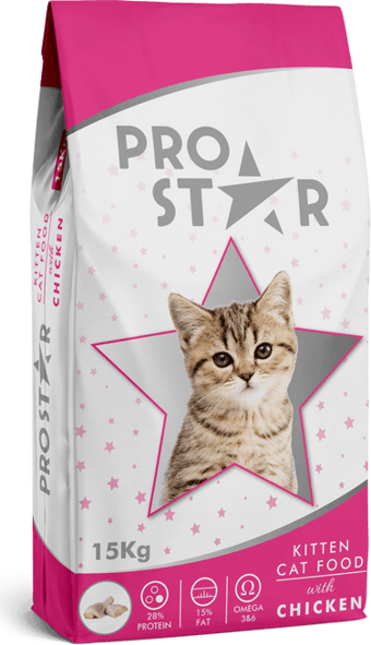 PROSTAR YAVRU KEDİ MAMASI TAVUKLU 15 KG