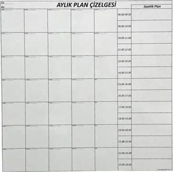 BUFFER® Aylık Planlayıcı Manyetik Duvar Stickerı Takvim Plan Çizelgesi