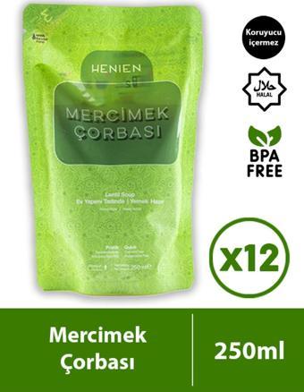 Henıen 12'li Hazır Mercimek Çorbası 250 Ml - Pratik Hazır Çorba