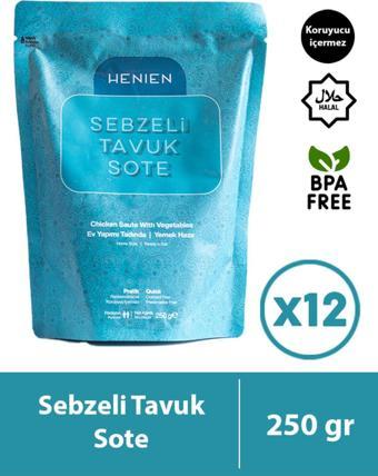 Henıen 12'li Hazır Sebzeli Tavuk Sote 250 Gr - Pratik Hazır Yemek