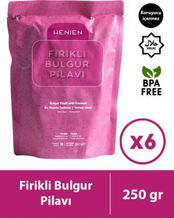 Henıen 6'lı Hazır Firikli Bulgur Pilavı 250 Gr - Hazır Pratik Yemek