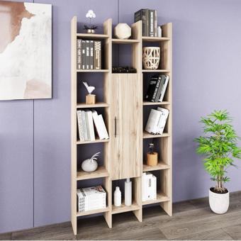 Kalender Dekor Ismar-90 Modern Raflı Kapaklı Kitaplık