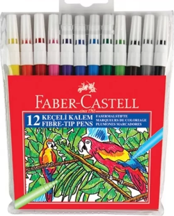 Faber Castell 12 Renk Keçeli Kalem