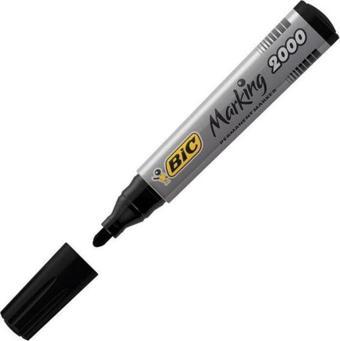 Bic 2000 Yuvarlak Uçlu Siyah Permanent Marker Kalem (Koli Kalemi)