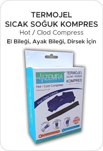 Zemra Ayak Ve El Bileği İçin Termojel - Sıcak Soğuk Kompres 27x12 Cm - Kumaş Buz Jel