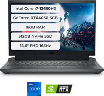 Dell G15 5530 i7-13650HX 16GB 512GB SSD 6GB RTX4050 15.6 FHD 165Hz Ubuntu G1555301104U