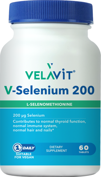 Velavit V-Selenium 200 L-Selenometiyonin (Organik Form) Kaynaklı Selenyum