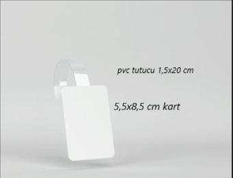 Copyder Wobbler Fiyat Etiket Ve Bilgi Kartı Tutucusu 50 Ad Pvc Tutucu 1,5X20 Cm  Kart 5,5X8,5 Cm Özel Kesim