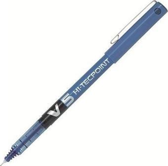 Pilot V5 Hi-Tecpoint Mavi İğne Uçlu Roller Kalem