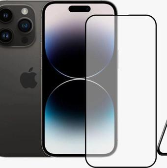 TeknoBA İphone 14 Pro Max Tam Kaplayan Yapışması Kolay Ekran Koruyucu