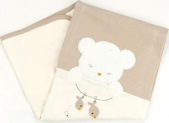 Sebi Bebe Balıkçı Desenli Bebek Battaniyesi 80x90 Cm 9859