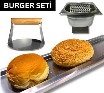 BurgerPro - Restoran Burger Seti (Smash Burger, Ekmek Yağlama ve Kesme Aparatı)