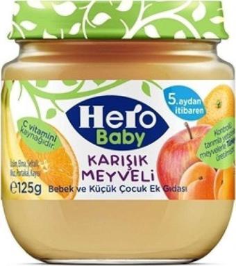 Hero Baby 12'Li Karışık Meyveli Kavanoz Mama 125 Gr