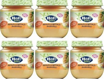 Hero Baby Armut Şeftali Ananas Kavanoz Maması 125 Gr X 6 Adet