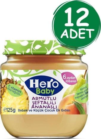 Hero Baby Armut Şeftali Ve Ananas Püreli Kavanoz Mama 125G 6 Adet