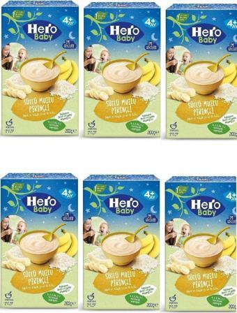 Hero Baby Gece Sütlü Muzlu Pirinçli 200 G X 6 Adet