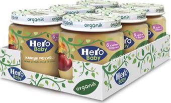 Hero Baby Hero Organik Karışık Meyveli 120 Gr - 6'Lı Ekoset - 6X120 Gr