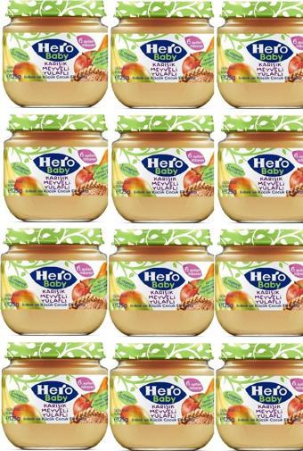 Hero Baby Karışık Meyveli Yulaflı Bebek Maması 125 G X 12 Adet