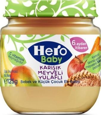 Hero Baby Karışık Meyveli Yulaflı Kavanoz Maması 125 Gr * 6 Adet