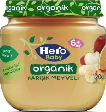 Hero Baby Organik Karışık Meyveli Püresi 120 Gr X 6 Adet