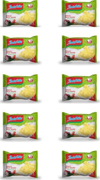 Indomie 10'Lu Sebzeli Aromalı Hazır Noodle. Çin Çubuğu (Chopstick) Hediyeli.