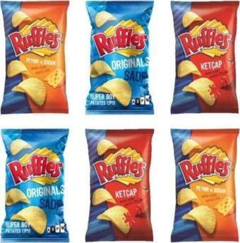 Ruffles Ketçap-Peynir,Soğan-Sade Karışık Grup Cips 98 Gr X 6 Ad