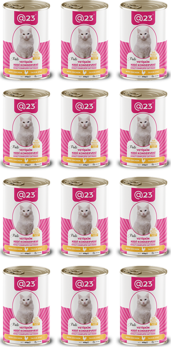 @23 Yetişkin Kedi Konservesi Tavuk Aromalı 415 g x 12 adet