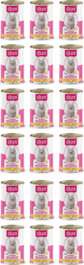 @23 Yetişkin Kedi Konservesi Tavuk Aromalı 415 g x 24 adet