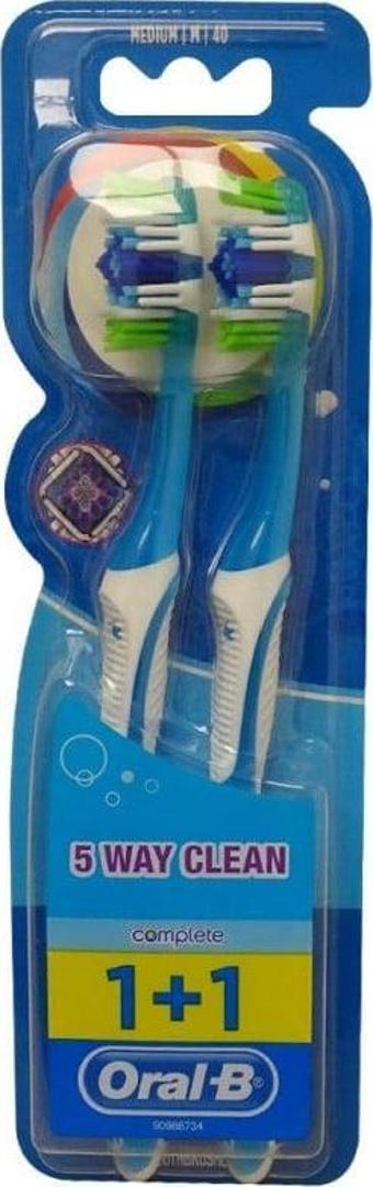 Oral-B Complete 5 yönlü Temizlik Diş Fırçası Orta 1+1