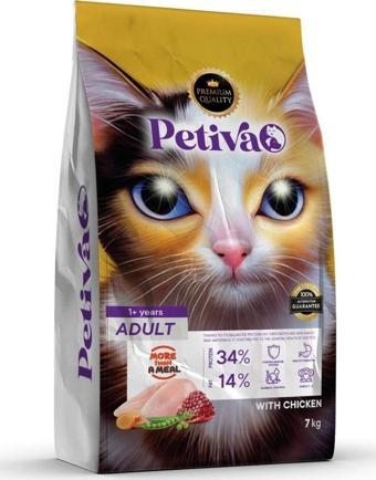 Petiva Yetişkin Tavuklu Kedi Maması 7 Kg