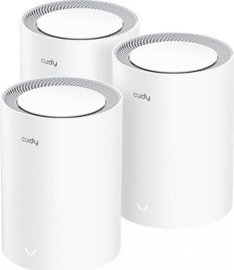 CUDY M1800 3-Pack AX1800Mbps 2.4/5GHz AP/RE/WISP GIGABIT MU-MIMO WI-FI 6 3'LU MESH ROUTER