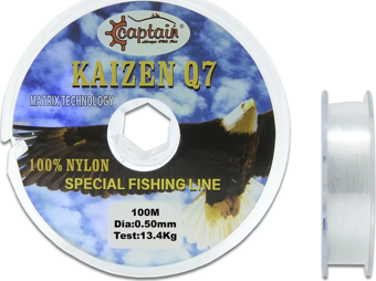 Captain Q7 Kaizen 100mt Monofilament Misina Beyaz 0.50 mm