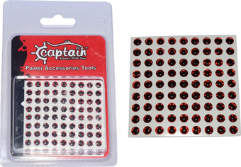 Captain 7631 Göz 5mm Silikon Damla Göz 81'i Paket Kırmızı