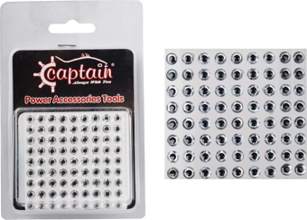 Captain 7632 Göz 6mm Naturel Silikon Damla Göz 64'lü Paket