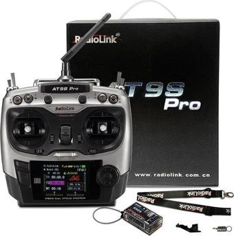 Radiolink AT9S Pro 2.4Ghz 10/12 Kanal DSSS/FHSS Radio Kontrol Uzaktan Kumanda +R9DS Alıcı Gümüş