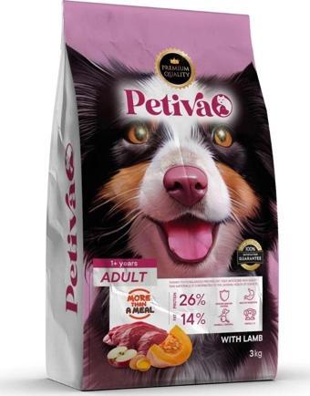 Petiva Yetişkin Kuzulu Köpek Maması 3 Kg