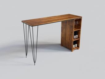NTCollection Masif Ahşap Mutfak Ve Bar Masası ( 160 cm - 60 cm - h105 cm )