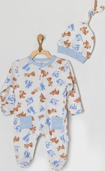 Andywawa Bear & Friends Şapkalı Bebek Tulumu AC22331RP