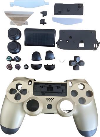 YUES Playstation 4 Uyumlu Kasa Joystick V1 Full Kasa Tuş Takımı Gold